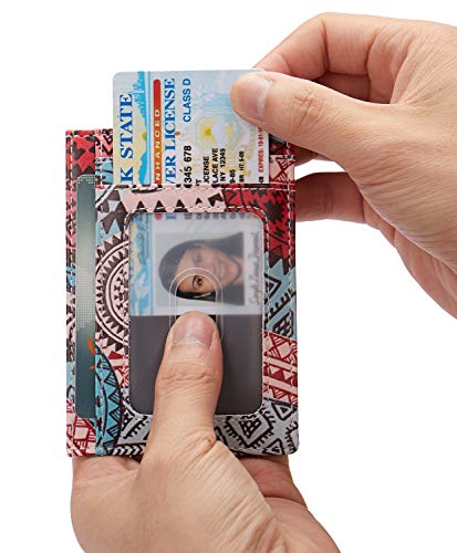 Slim RFID Blocking Credit Card Holder Minimalist Leather Front Pocket Small Wallet for Women Men - Image 5